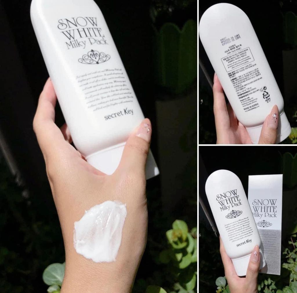 Kem Tắm Ủ Trắng Secret Key Snow White Milky Pack 200gr