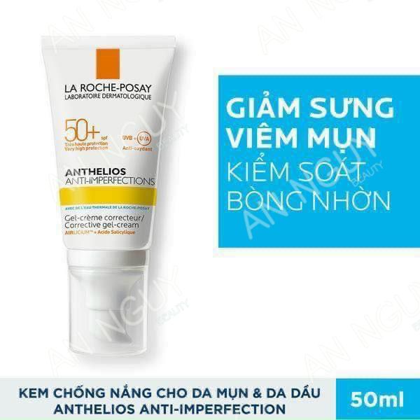 Kem Chống Nắng La Roche-Posay Anthelios Anti-Imperfections Gel-Cream SPF 50+ Cho Da Dầu Mụn