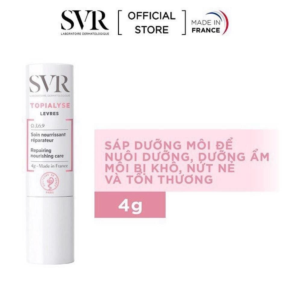 Son Dưỡng Môi SVR Topialyse Levres Dưỡng Ẩm, Mềm Mịn Môi 4gr