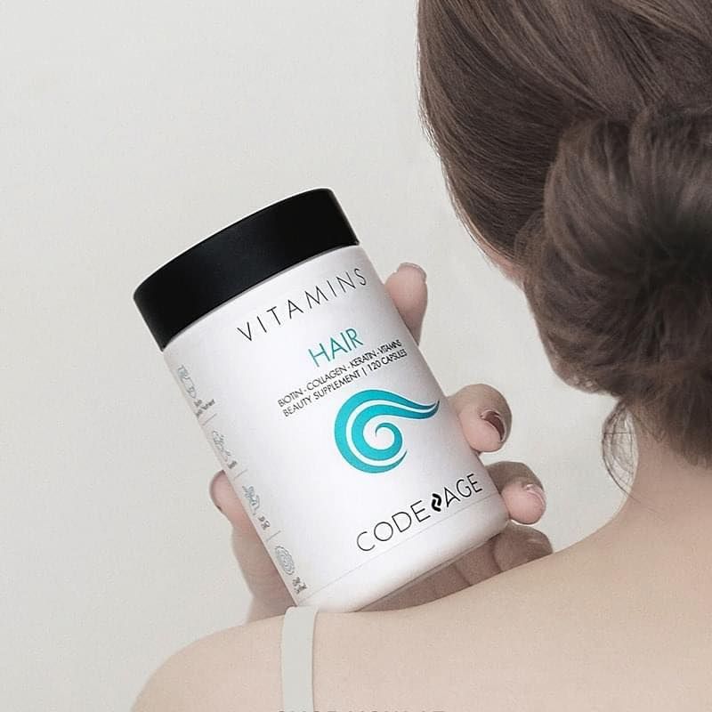 Viên Uống Cho Tóc CodeAge Vitamins Hair Giúp Kích Thích Mọc Tóc 120 Viên