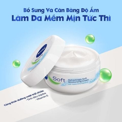 Kem Dưỡng Ẩm Đa Năng Nivea Refreshingly Soft Moisturizing Cream 200ml