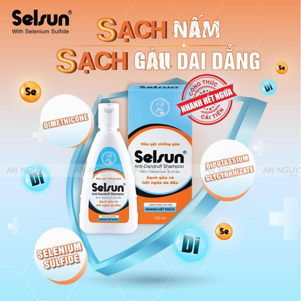 Dầu Gội Selsun Anti-Dandruff Shampoo Chống Gàu Ngứa, Nấm Da Đầu