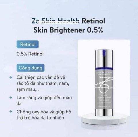 Kem Dưỡng Zo Skin Health Retinol Skin Brightener 0.5% 50ml (CTY)