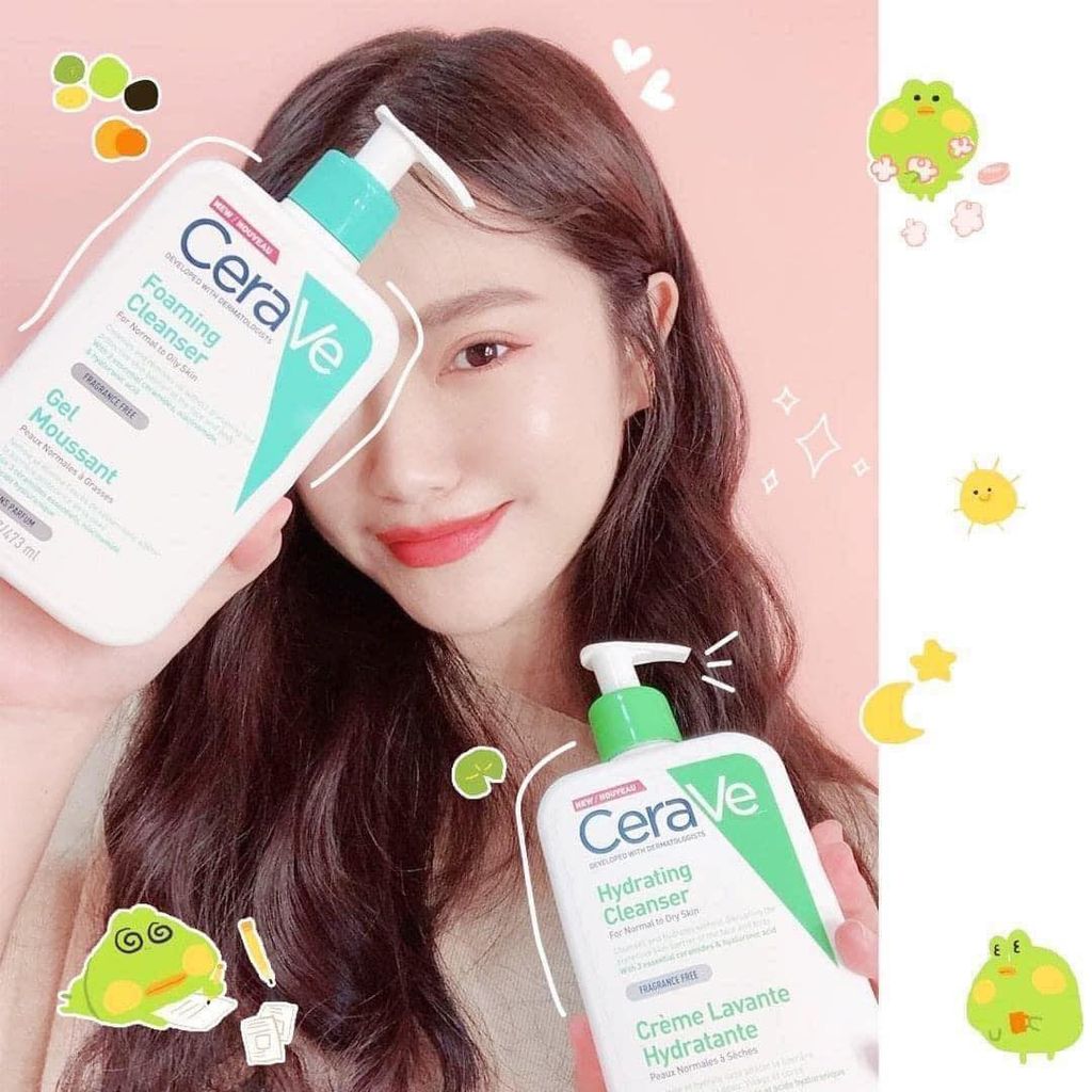 Sữa Rửa Mặt CeraVe Foaming Facial Cleanser For Normal To Oily Skin Làm Sạch Sâu Cho Da Dầu