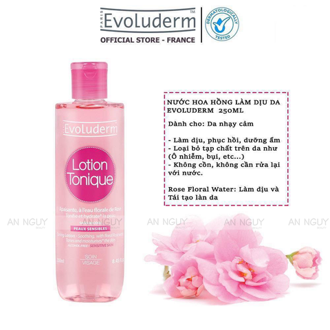 Nước Hoa Hồng Evoluderm Soothing Toning Lotion For Sensitive Skin Dành Cho Da Khô Và Nhạy Cảm 250ml