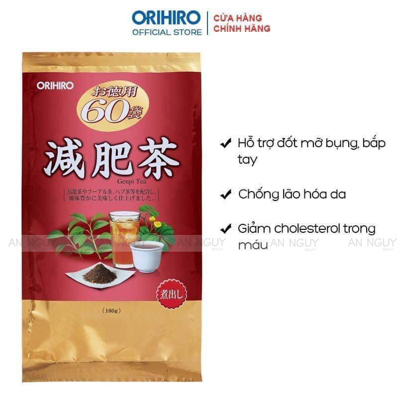 Trà Thảo Dược Giảm Mỡ Bụng Genpi Orihiro 60 gói