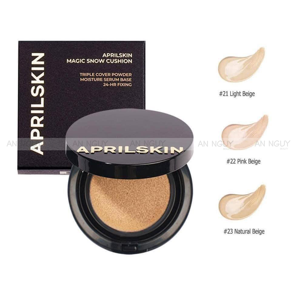 Phấn Nước Aprilskin Black Magic Snow Cushion Che Phủ Hoàn Toàn 15gr (Mẫu Mới)