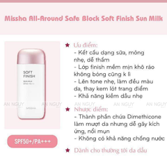 Kem Chống Nắng Missha All Around Safe Block Soft Finish Sun Milk 70ml