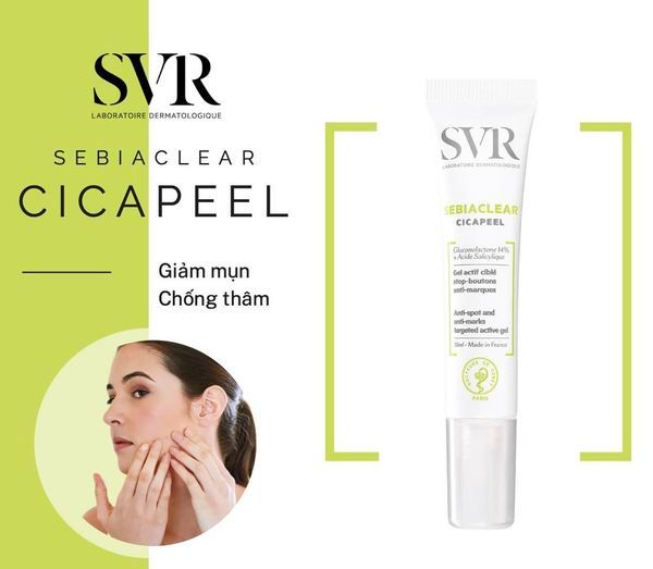 Gel Chấm Mụn SVR Sebiaclear Cicapeel Hỗ Trợ Làm Giảm Mụn 15ml