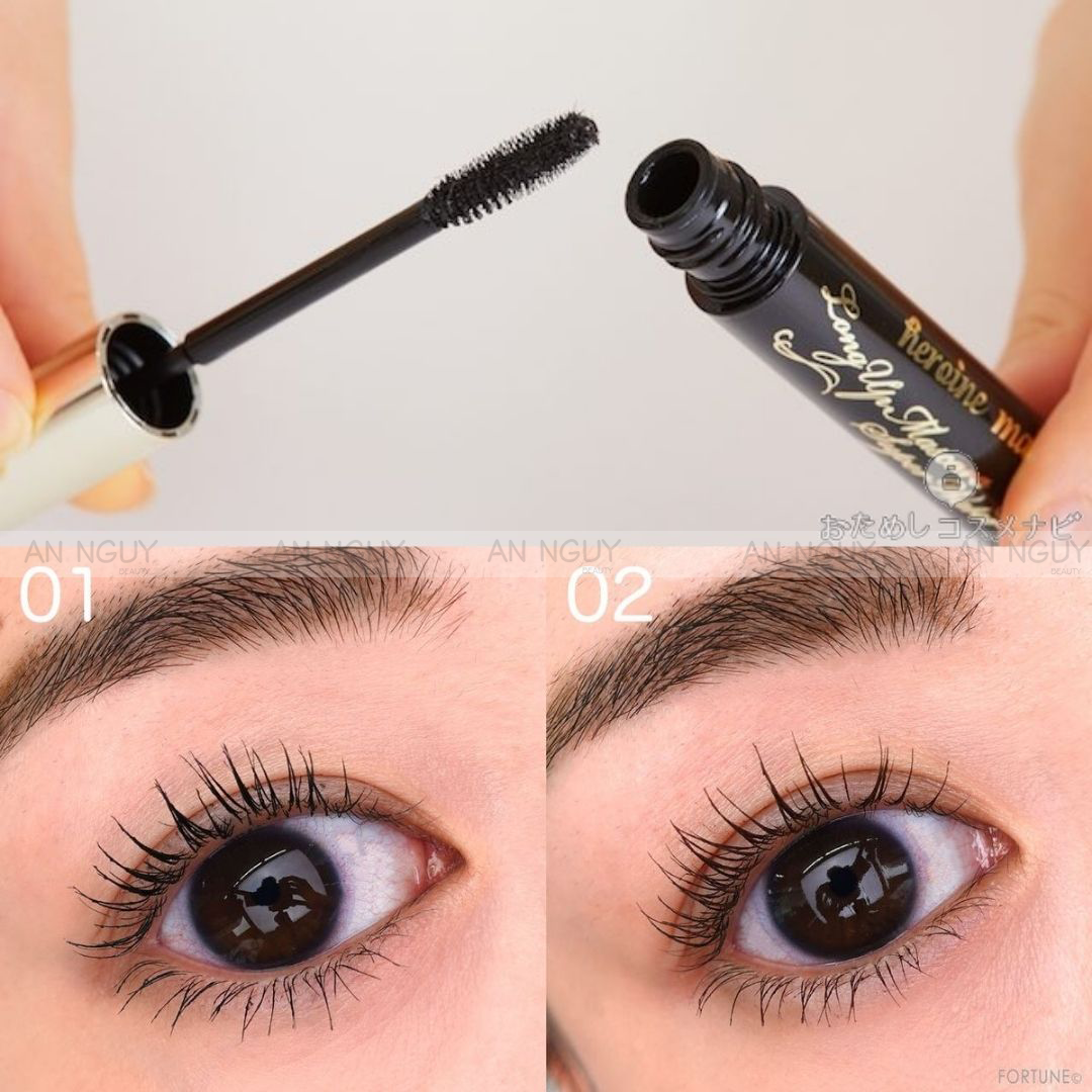 Chuốt Mi Kissme Heroine Make Long Up Mascara Super Làm Dài Và Cong Mi Tối Đa Màu Đen 6grChuốt Mi