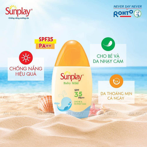 Sữa Chống Nắng Sunplay Baby Mild SPF35 PA++ Cho Bé Và Da Nhạy Cảm 30gr