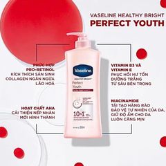 Sữa Dưỡng Thể Vaseline Healthy Bright Perfect Youth Pro-Age Repair Lotion Ngăn Ngừa Lão Hoá  350ml