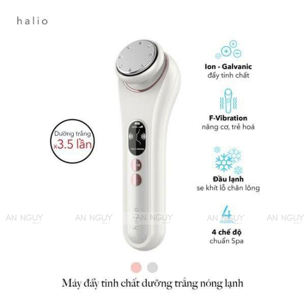 Máy Đẩy Tinh Chất HALIO Ion Hot & Cool Beauty Device Nâng Cơ Mặt, Dưỡng Sáng