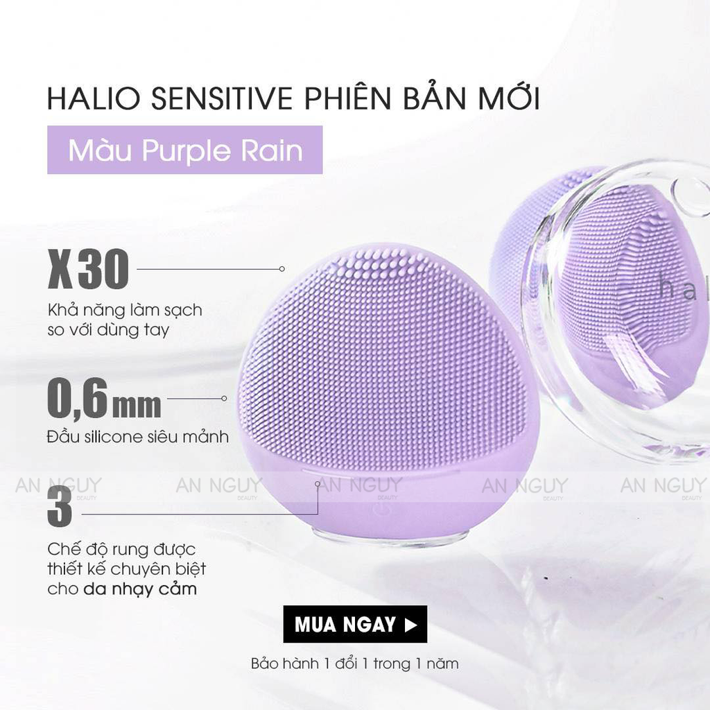 Máy Rửa Mặt Và Massage HALIO Sensitive Facial Cleansing & Massaging Device Cho Da Nhạy Cảm