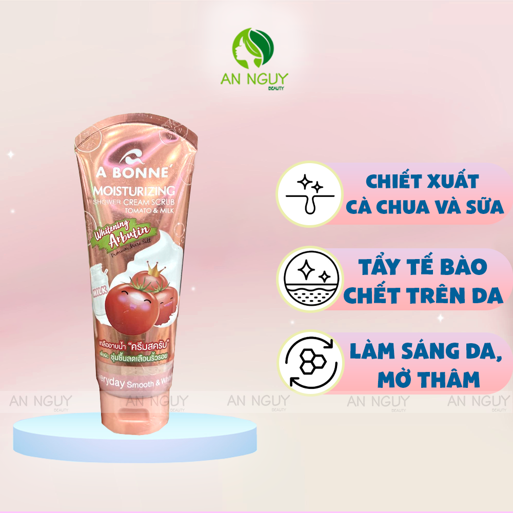 Kem Tẩy Tế Bào Chết Làm Sáng Da A Bonne' Whitening Shower Cream Scrub 350gr