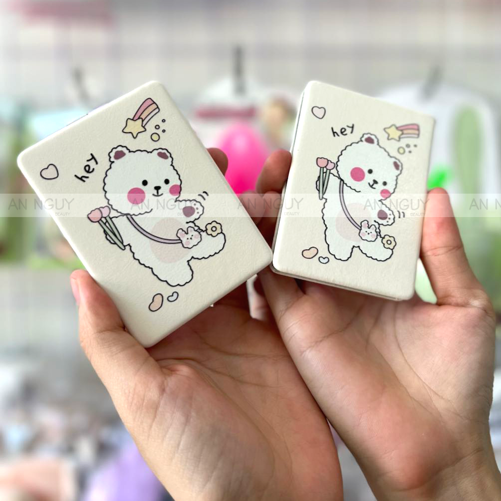 Gương Vuông 2 Mặt Cầm Tay Xinh Xắn