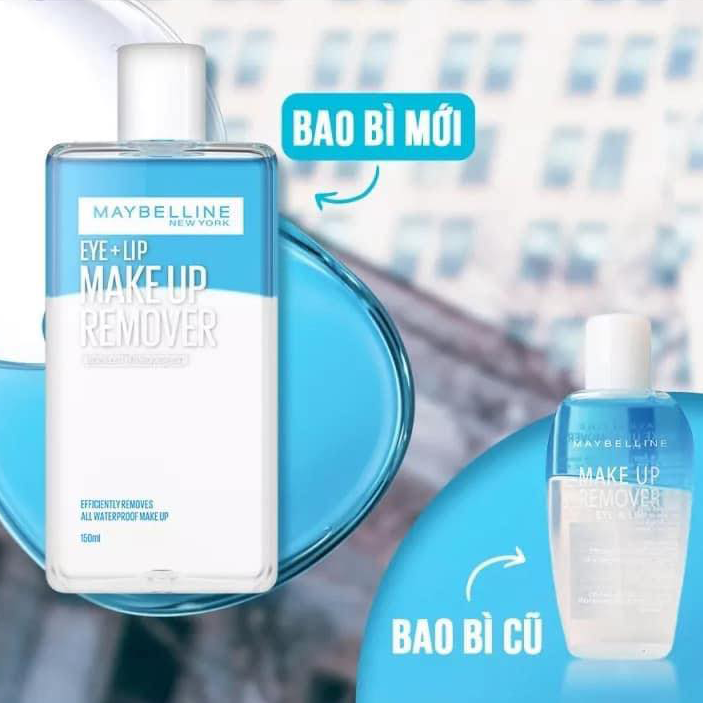 Nước Tẩy Trang Mắt Và Môi Maybelline Make Up Remover Eye, Lip Làm Sạch Makeup (Mẫu Mới)