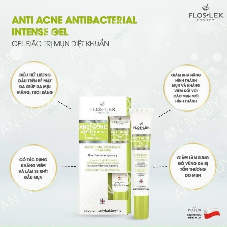 Gel Đặc Trị Mụn Floslek Anti Acne Spot Gel For Imperfections 20ml