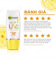 Kem Chống Nắng Garnier Skin Naturals Super UV Dưỡng Sáng Da