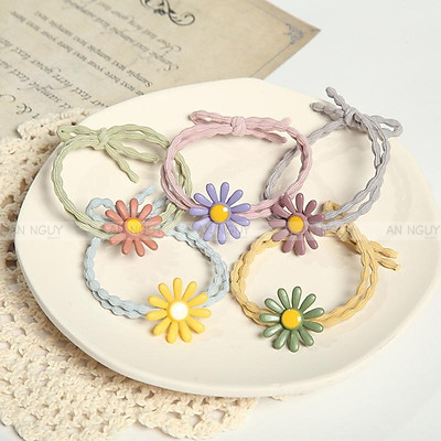 Set 5 Chun Cột Tóc Hoa Cúc Xinh Xắn