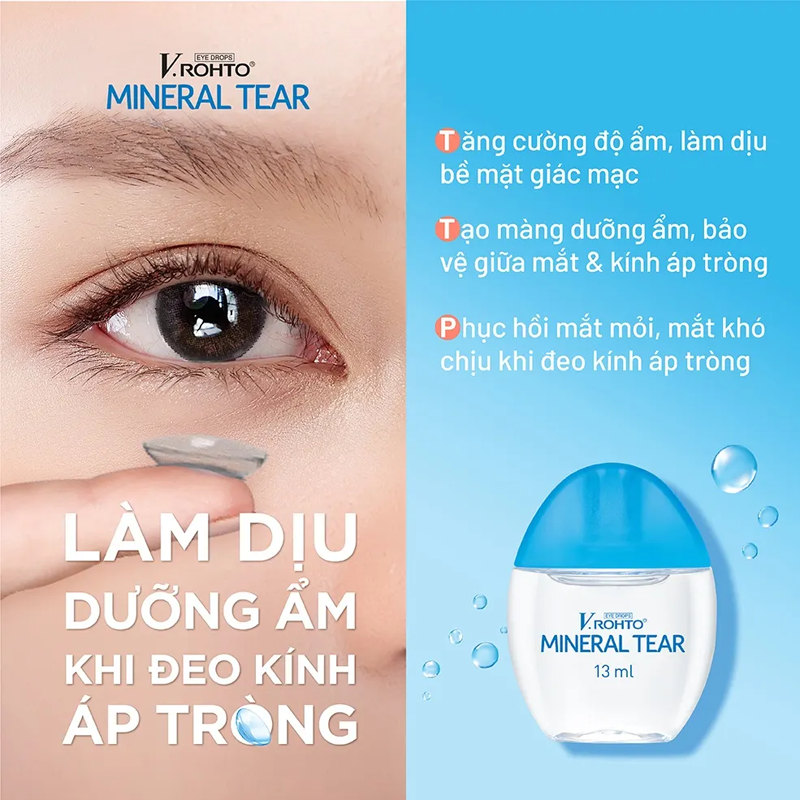 Dung Dịch Nhỏ Mắt V.Rohto Mineral Tear Giữ Ẩm & Bổ Sung Khoáng Chất 13ml