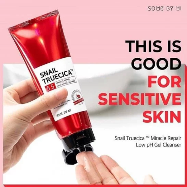 Sữa Rửa Mặt Some By Mi Snail Truecica Miracle Repair Slightly Acid Gel Cleanser 100ml
