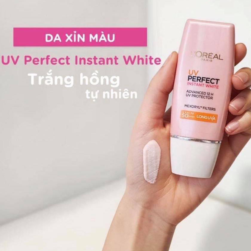 Kem Chống Nắng Bảo Vệ Và Dưỡng Da L'Oreal UV Perfect Rosy White SPF50+ PA++++ Long UVA 30ml