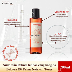 Nước Hoa Hồng Beldora 299 Prime Nutrient Toner Giúp Trẻ Hóa, Căng Bóng Da 200ml