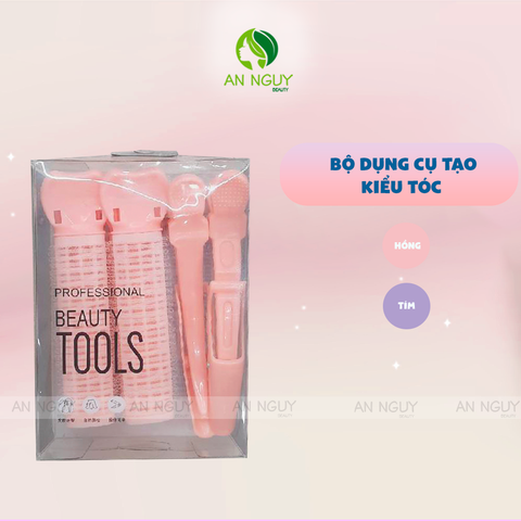 Bộ Tạo Kiểu Tóc Miniso Hair Glips 4 Pack ( Tím, Hồng )