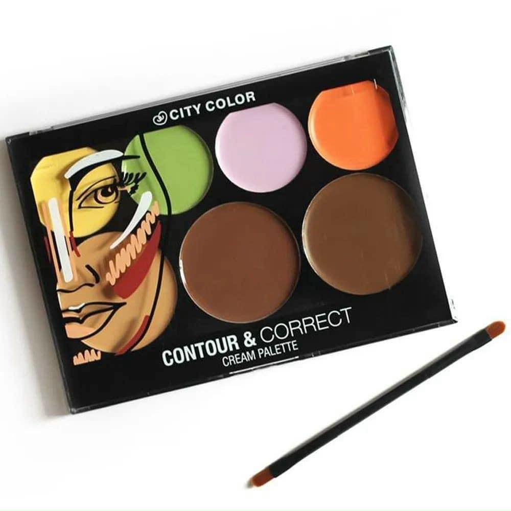 Bảng Tạo Khối Và Che Khuyết Điểm 7 Ô City Color Contour & Correct Cream Palette 180gr