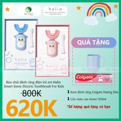 Combo Quà Tặng + Bàn Chải Đánh Răng Điện Cho Trẻ Em HALIO Smart Sonic Electric Toothbrush For Kids (Xanh Dương)