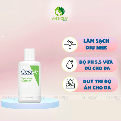 [Minisize] Sữa Rửa Mặt CeraVe Cho Da Thường Đến Khô Hydrating Cleanser