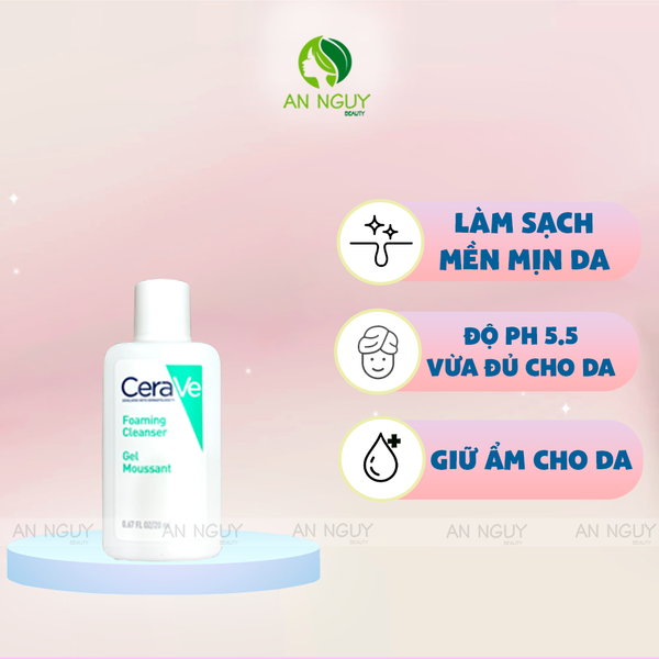 [Minisize] Sữa Rửa Mặt Da Dầu Mụn CeraVe Facial Cleanser 20ml