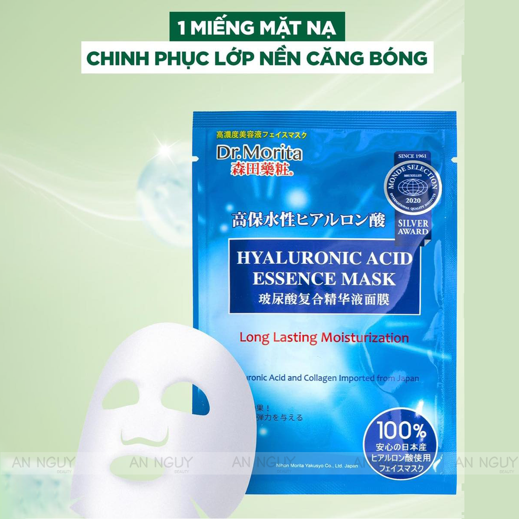 Mặt Nạ Dr.Morita Hyaluronic Acid Moisture Essence Facial Mask Cấp Ẩm Sâu 28gr