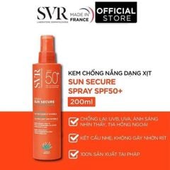 Kem Chống Nắng Dạng Xịt SVR Sun Secure SPF 50+ Cho Mặt Và Body 200ml