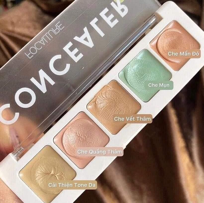 Bảng Kem Che Khuyết Điểm 5 Ô Focallure Color Concealer Palette Kháng Nước Lâu Trôi 4.3gr