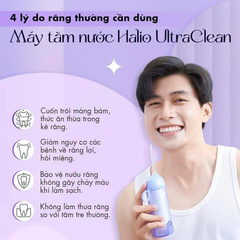 Máy Tăm Nước Cầm Tay HALIO UltraClean Oral Irrigator Làm Sạch Răng Miệng, Chăm Sóc Nướu