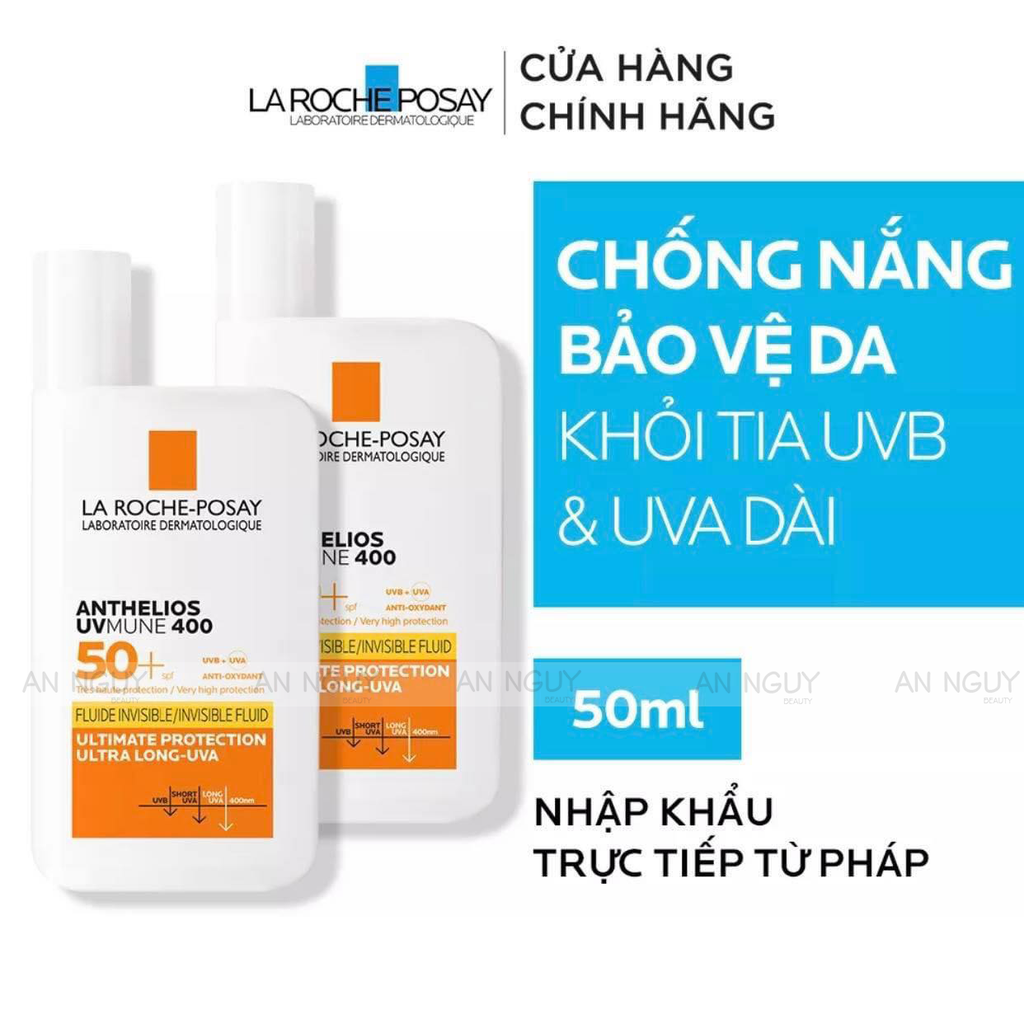 Sữa Chống Nắng La Roche-Posay Anthelios UVMune 400 Fluide Invisible Fluid SPF50+ Cho Da Thường Khô, Nhạy Cảm 50ml