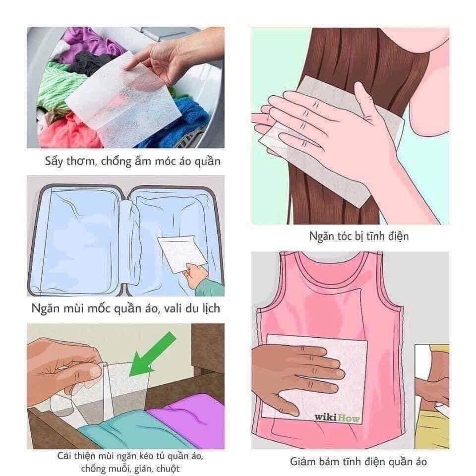 Giấy Thơm Bounce Dùng Cho Máy Sấy (Hàng Mỹ Nhập Khẩu)