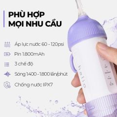 Máy Tăm Nước Cầm Tay HALIO UltraClean Oral Irrigator Làm Sạch Răng Miệng, Chăm Sóc Nướu