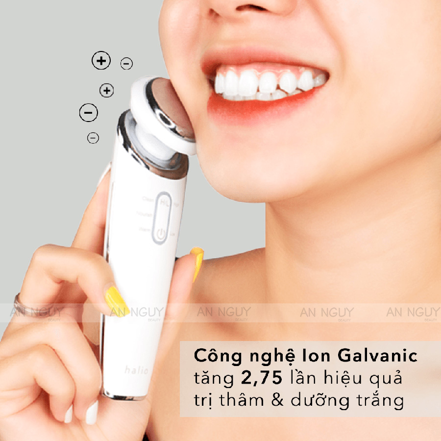 Combo Quà Tặng + Máy Đẩy Tinh Chất HALIO Ion Cleansing & Moisturizing Beauty Device Hỗ Trợ Làm Sạch, Chăm Sóc Da (Màu Đen)