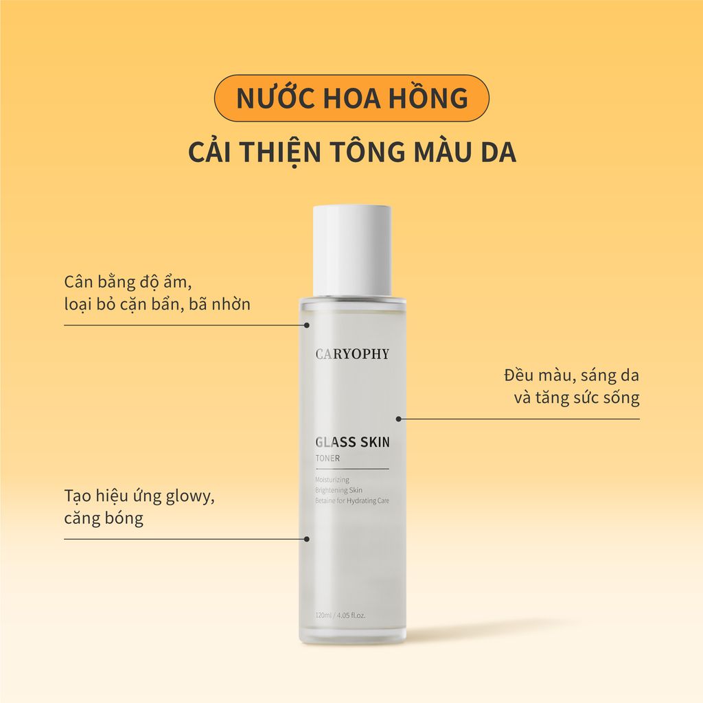 Nước Cân Bằng Caryophy Toner Glass Skin Dưỡng Sáng Da 120ml