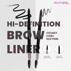 Chì Kẻ Mày 2 Đầu SilkyGirl Hi-Definition Brow Liner Tiện Lợi, Lâu Trôi 0.35gr