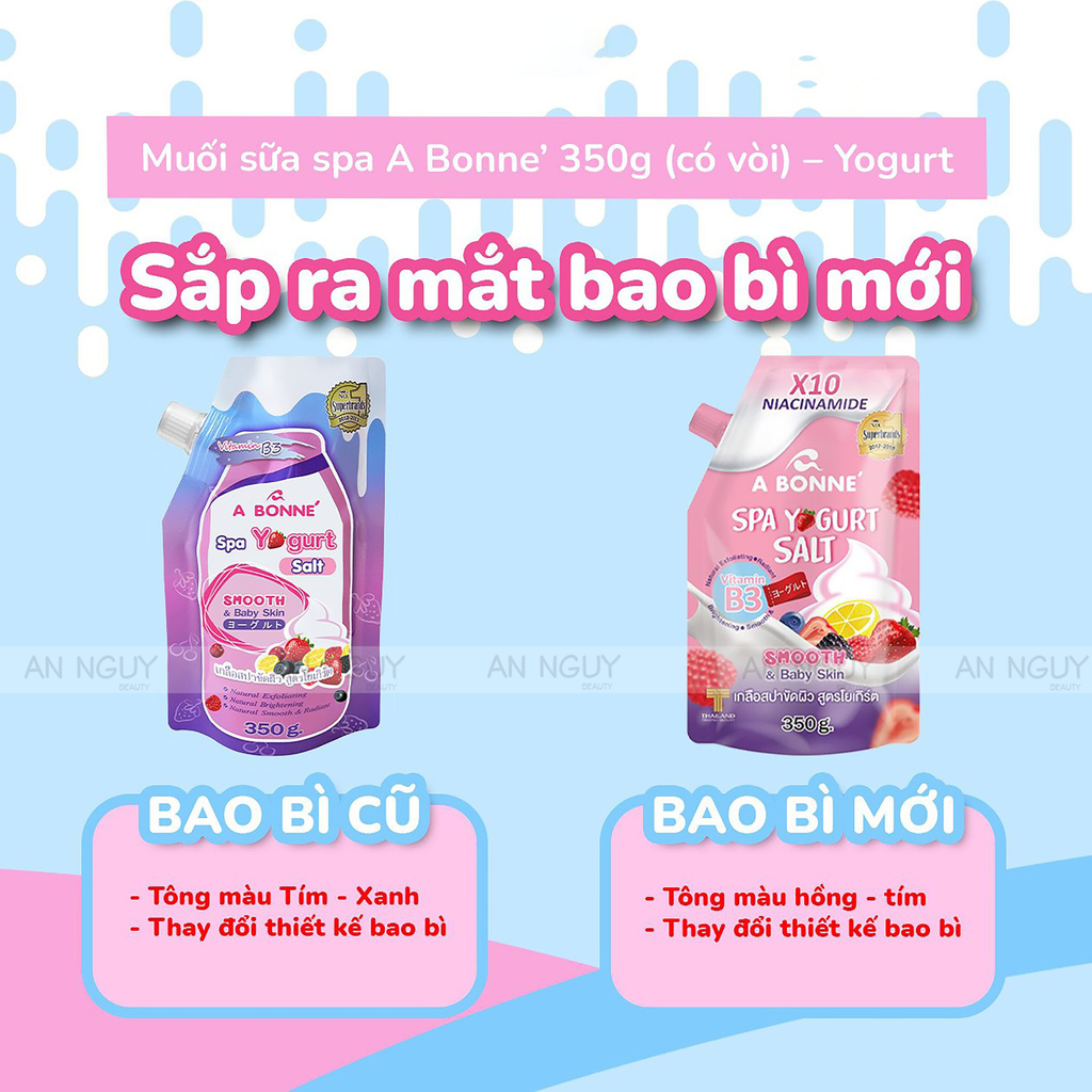 Muối Tắm Tẩy Tế Bào Chết A Bonné Dưỡng Sáng, Mềm Mịn Da 350gr