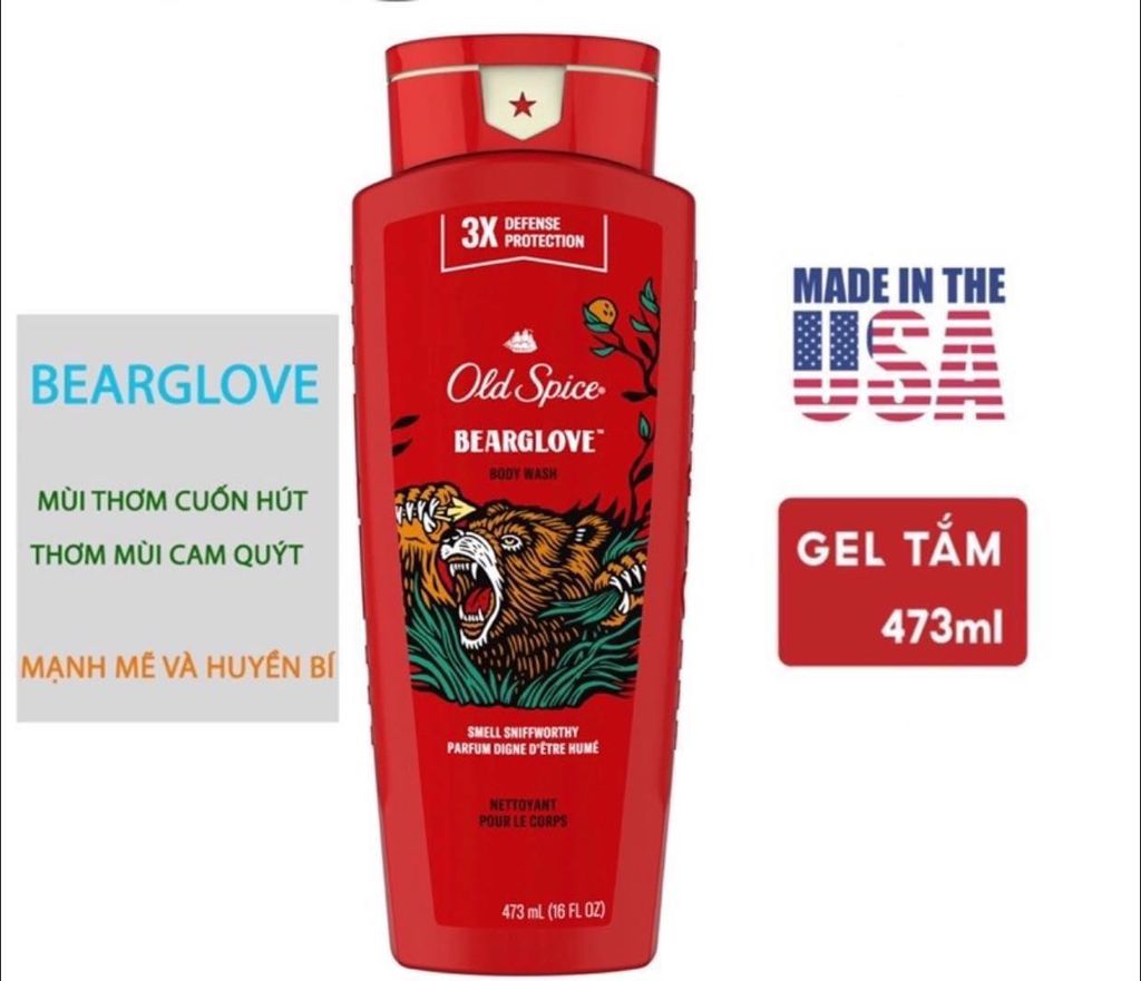 Sữa Tắm Nam Old Spice 473ml (Hàng Mỹ Nhập Khẩu)