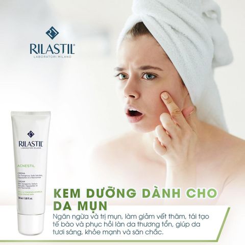 Kem Dưỡng Rilastil Acnestil Attiva Cream Kiềm Dầu Dành Cho Da Mụn 40ml