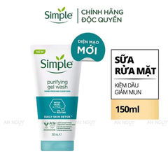 Sữa Rửa Mặt Simple Daily Skin Detox Purifying Facial Wash Cho Da Dầu 150ml