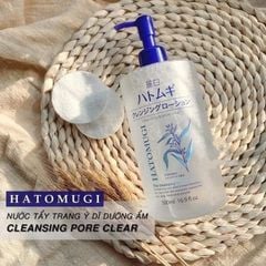 Nước Tẩy Trang Hatomugi Cleansing & Pore Clear Làm Sạch, Dưỡng Trắng Da 500ml