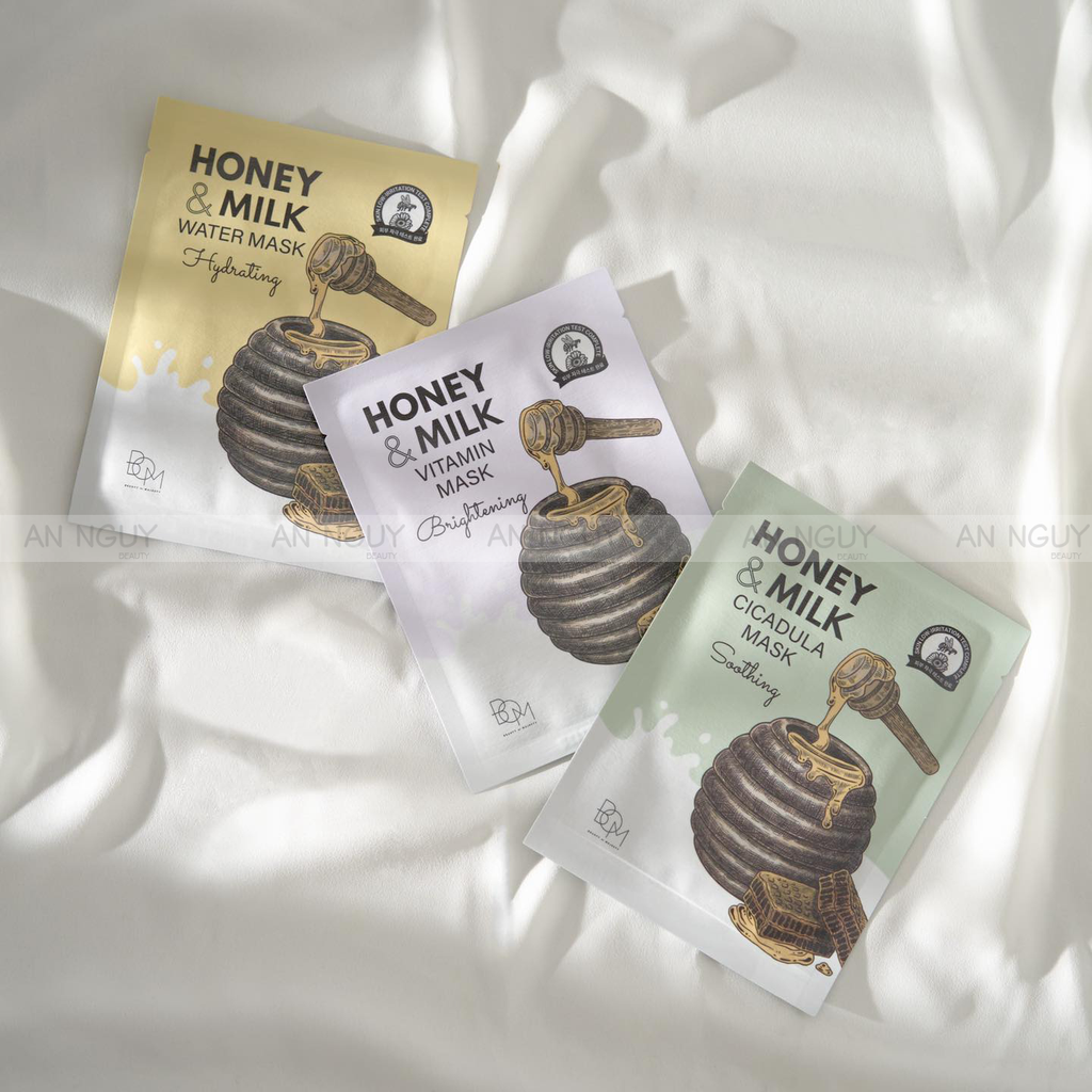 Mặt Nạ BOM Honey & Milk Mask Dưỡng Ẩm, Phục Hồi Da 25gr