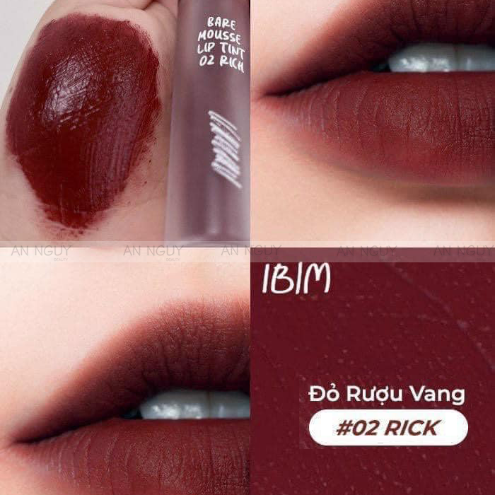 Son Kem Lì IBIM Bare Mousse Lip Tint 4.3gr